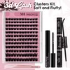 Mayhug Eyelash Extensions Set, 3D Volume Eyelash Extension, 144 Pieces,