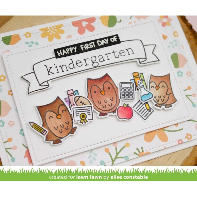 Lawn Fawn Clear Stamps 4'X6'-Plan On It: School