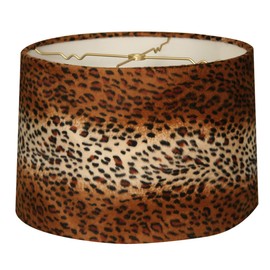 Royal Designs HB-621-16 Shallow Drum Lamp Shade, 15 x 16 x 10, Leopard