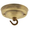 ElekTek 108mm Diameter Ceiling Rose with Hook Metallic Finishes Powder