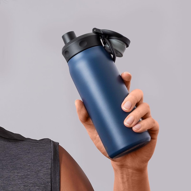 Atlas ADHB-600GY Water Bottle, 20.3 fl oz (600 ml), Cold