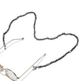 AAA Natural Black Pearl Premium Beaded Mask Strap, Necklace & Eyeglass Chain Eyeglass Accessory