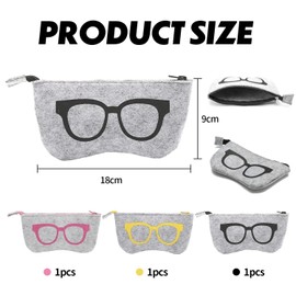 3 Piece Glasses Bag, Flat Glasses Case, Slim Glasses Case, Soft Leather Glasses Case, Glasses Bag Carry-On Bag, Portable Fabric Glasses Case