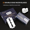 Gearhub Premium 10 Count Double Edge Safety Razor Blades Refills