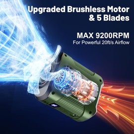 Portable Waist Fan 4000mAh Rechargeable, 3 Speeds Strong Turbo Airflow Hands-Free Clip Belt Fans With LED Flashlight, 24H Cooling Personal Wearable for Outdoor, Traveling, Camping, Gift for Men, Green