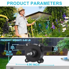 Hand Water Pump Drill Water Pump: Portable Water Transfer Pump, Hand Electric Drill Pump for Water Gasoline Oil Diesels Fluid Transfer Self-Priming Quick Pumping(Water Pump & Set of Accessories)