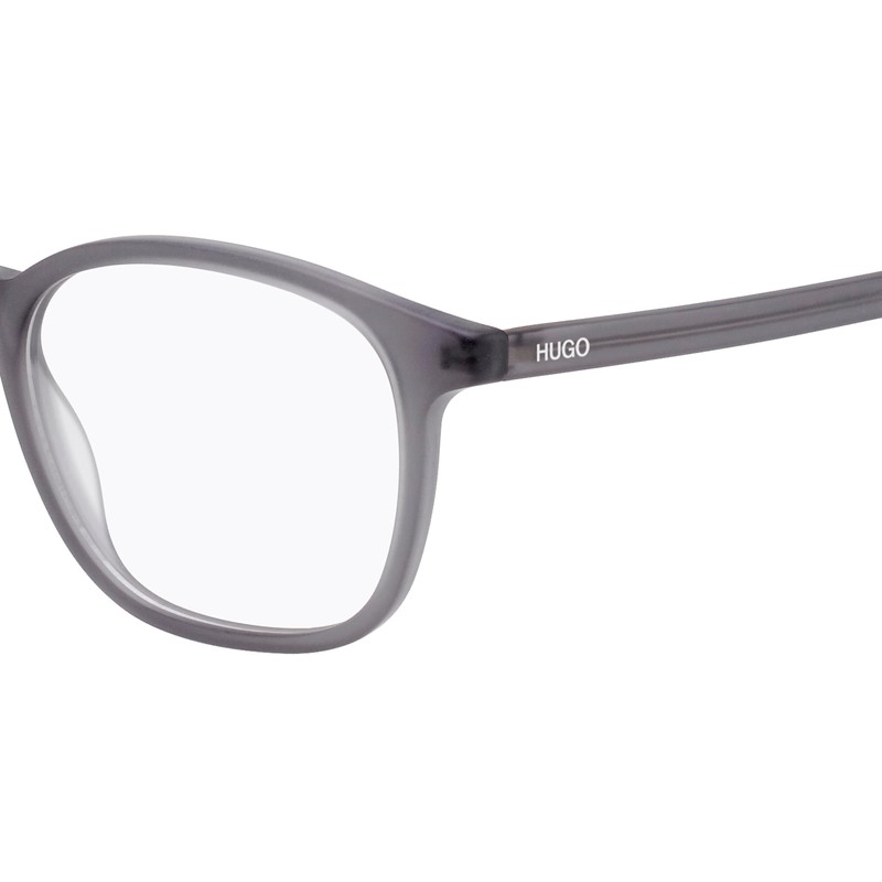 Hugo brillengestell hg 1024, rechteckig, in matte brown, gefertigt aus