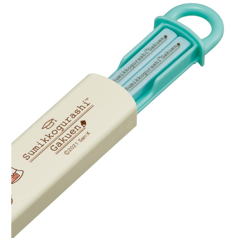 Skater ABS2AMAG-A Children's Antibacterial Slide Chopsticks Case Set, Sumikko Gurashi,