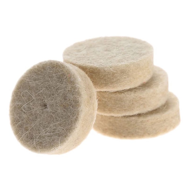 Dophee 50Pcs 25mm Wool Felt Polishing Buffing Pad Wheel w
