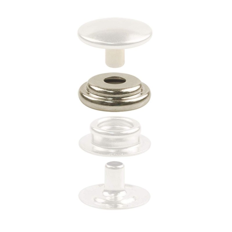 15 mm Silver Press Stud Socket for Clothing and Accessories