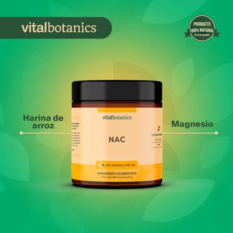 Vitalbotanics Nac N-acetilcisteina Con 60 Capsulas De 500mg Sabor ACTIL_CSTINA_60