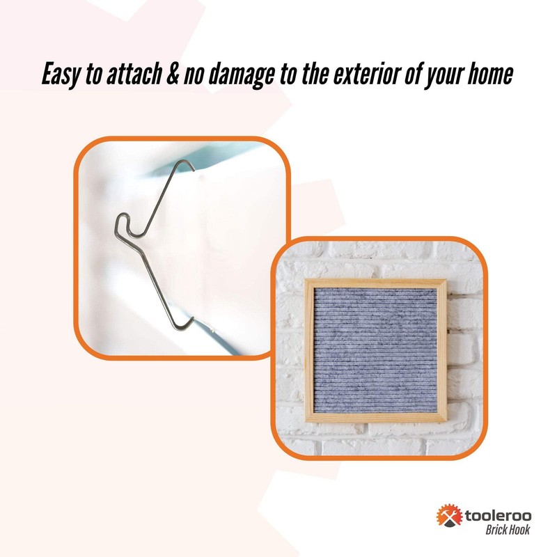 5 Pack 120mm (4.7") Brick Hooks - Wall Crab Clips