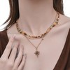 MASW Retro nostalgic flower necklace bohemian style colorful beaded necklace