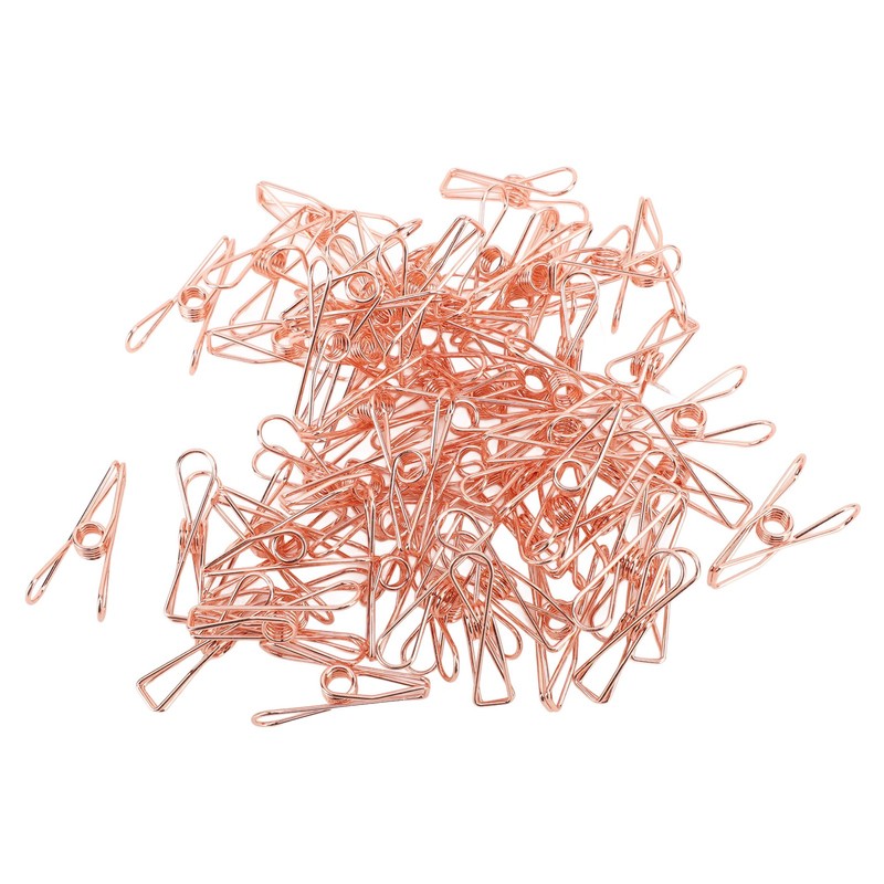 60pcs Wire Clothes Pins Antislip Creativity Metal Wire Hollow Out