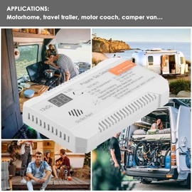 Aswalling Propane Detector 12V LPG Natural Gas Sensor Leak Alarm 85DB Siren for Car RV Home Digital Propane Tester Meter(White)