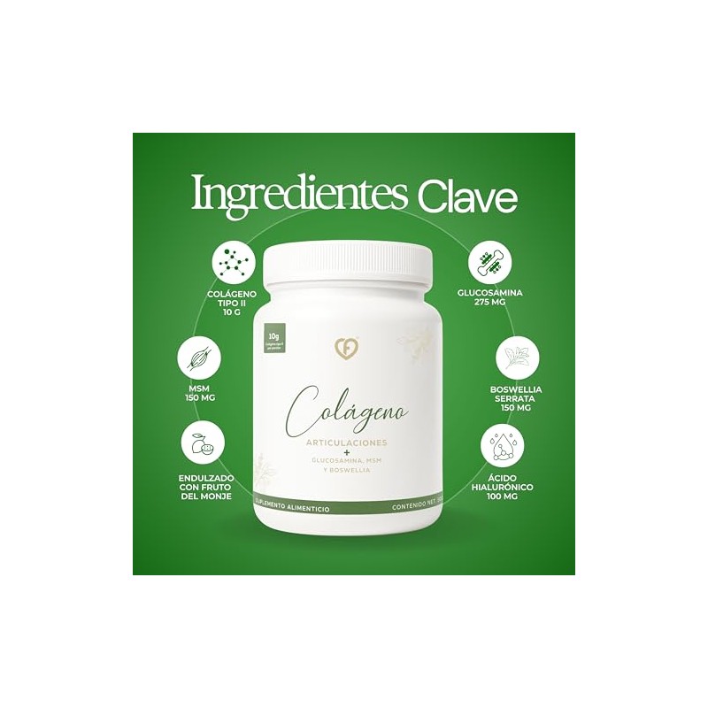 Caro Fit Colágeno Hidrolizado Tipo Articulaciones Cartílago Polvo Glucosamina Msm