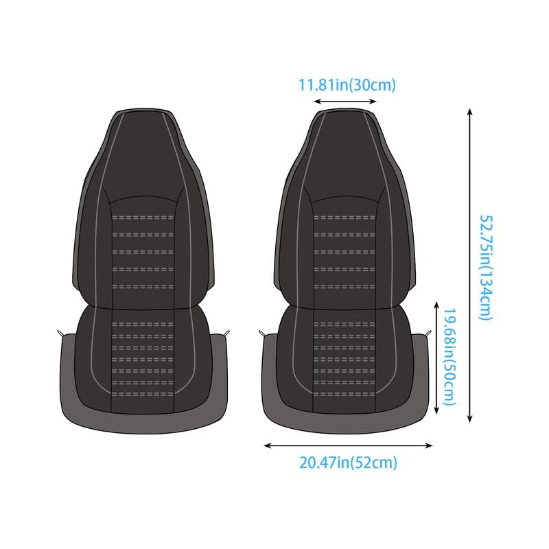 AUTOYOUTH PU Leather Bucket Seat Covers - High Back Front