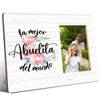 JANLAN Abuela Picture Frame Spanish,Best Abuelita Grandma Gifts,Abuelita Grandmother Birthday