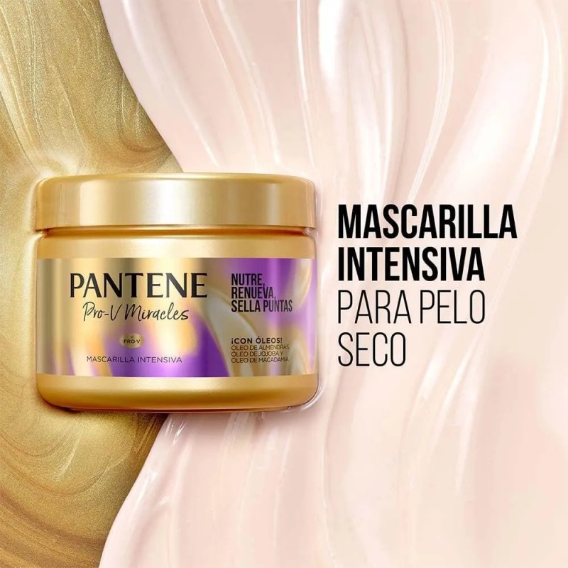 Mascarilla Capilar Pantene Pro-V Miracles Intensiva Nutre, Renueva, Sella 300ml