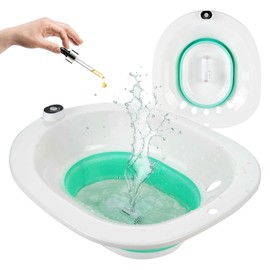 Sitz Bath, Sitz Bath for Toilet, Electric Sitz Bath for Hemorrhoids Men and Women, Postpartum Care, Deep Cleansing, Portable Sitz Bath for Universal Toilet Seat