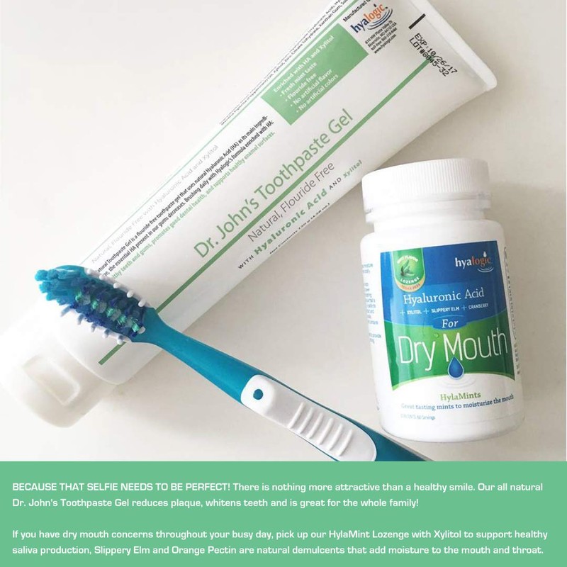Hyalogic Fluoride Free Toothpaste: Dr. John’s Natural Toothpaste w/ Hyaluronic