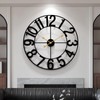 HEBOIX Large Wall Clock for Living Room,Decorative Round Modern Wall