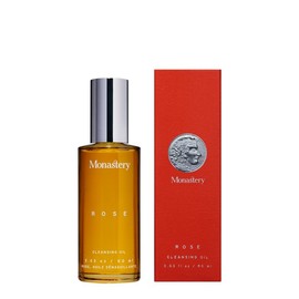 Monastery Rose Facial Cleansing Oil - Makeup Melting Cleansing Oil for Nourished, Balanced Skin - Made with 100 Petals of Rose Bourbonia from Reunion Island - 2.03fl oz (60ml) - Size: 1 oz / 30 ml