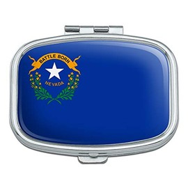 Nevada State Flag Rectangle Pill Case Trinket Gift Box