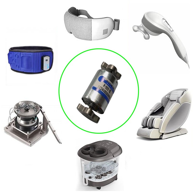 RPTCOTU R555 Brushed Vibration Motor DC 12V-24V 8000RPM Dual Head