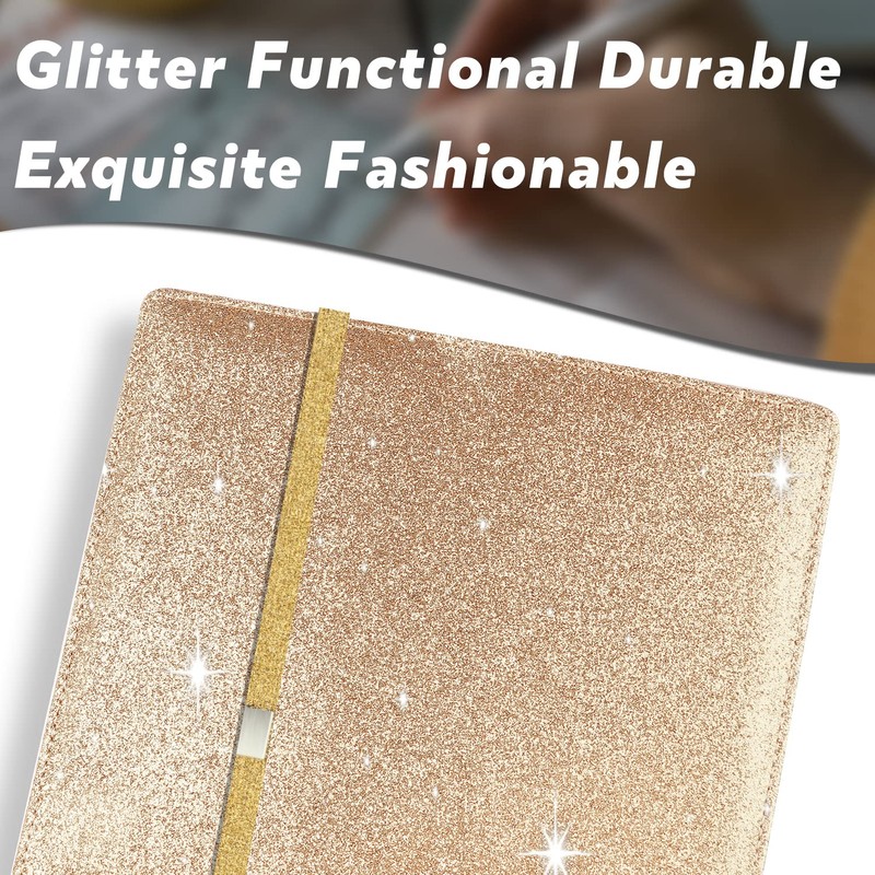 LOLOMLO Glitter Bling Checkbook Cover for Girls RFID Blocking Standard