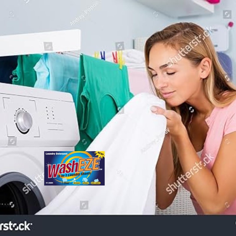 WashEZE 3 in 1 Laundry Detergent Sheets, Scented 120 Count