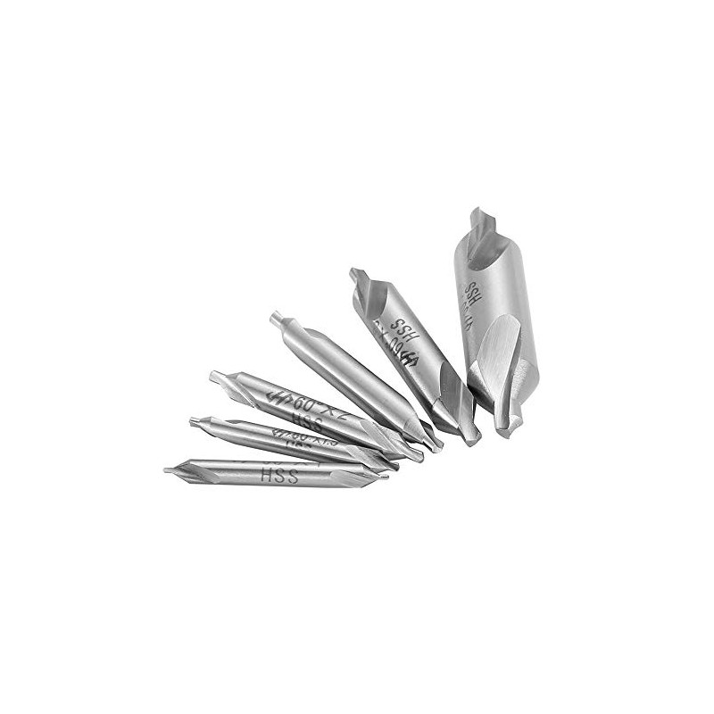 DingGreat 6 Pieces HSS Centre Drill Bit Set, 1/1.5/2/2.5/3/5 mm