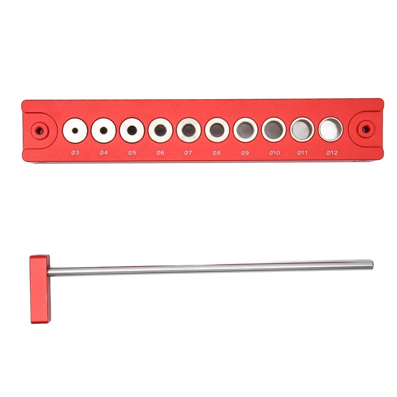 Hole Jig Wood Dowel Punch Locator 10 in 1 45°