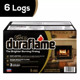 Unbranded Duraflame Gold Ultra Premium 4.5 lb. Firelogs, 6-Pack Case, 3 Hour Burn