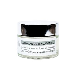 Crema Facial con Ácido Hialurónico y Q10 - Hidratante Intensivo, Reductor de Arrugas y Aumento de Elasticidad (60 g) - Tratamiento Antiarrugas para Todo Tipo de Piel