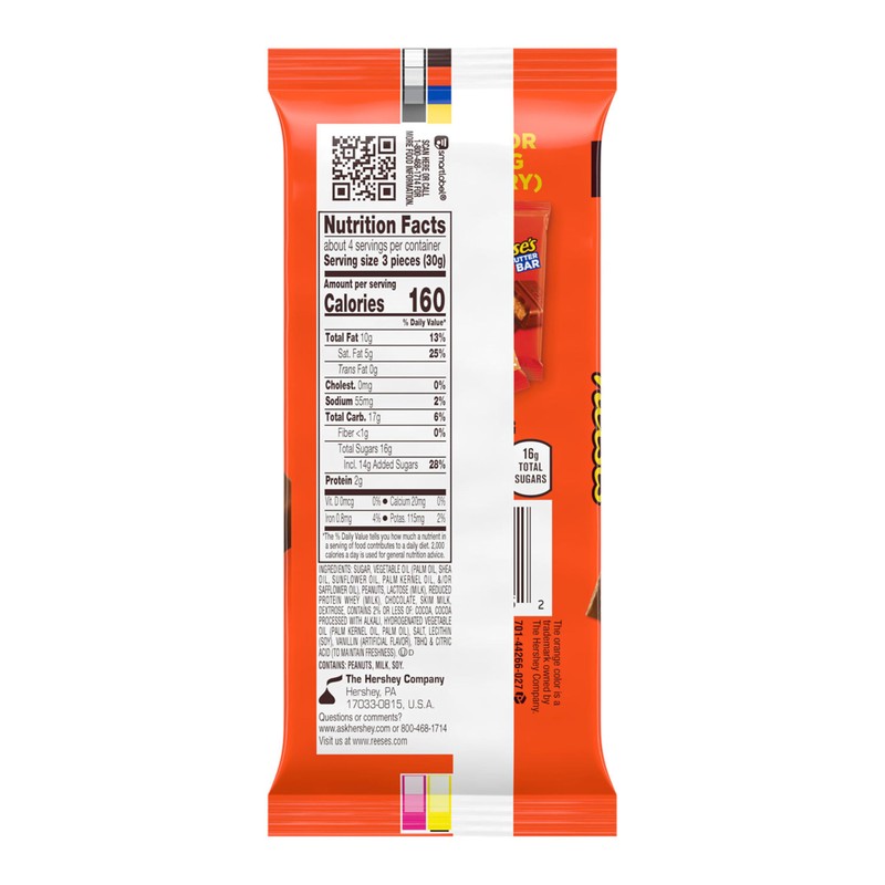 REESE'S Milk Chocolate Peanut Butter XL, Candy Bars, 4.25 oz
