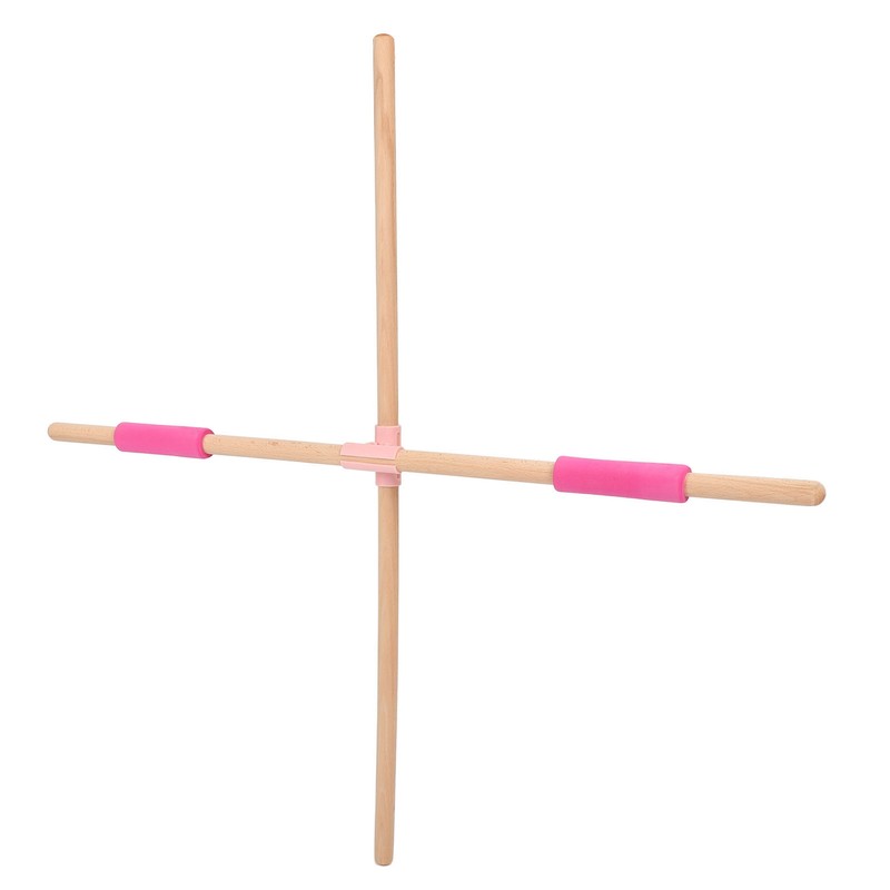 2pcs 31.5in Length Yoga Training Stick Beechwood Open Shoulder Back