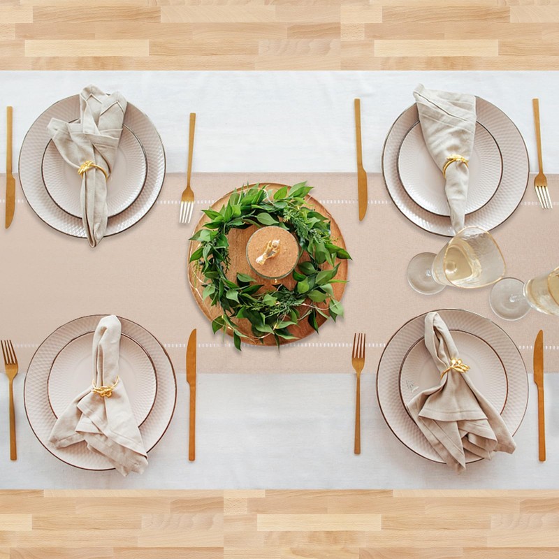 LLCUTESHOP Beige Table Runner, 32 x 180 cm, Modern, Innovative