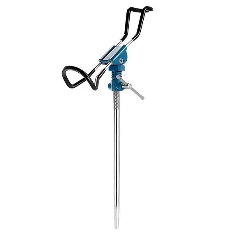 Stainless Steel Fishing Rod Holder Ground Support Stand 360 Degree