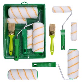 ToolSpace Professional Paint Set + Paint Roller Set + Paint Brush Set - Paint Roller / Paint Roller / Paint Roller Small Brush Roller Paint Brush Paint Tray Painting Accessories for Paints