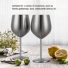 Stainless Steel Stem Wine Glasses Durable 304 Stainless Steel Wine