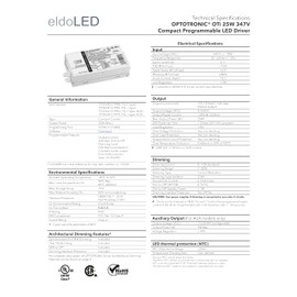 eldoLED | 57994 - OPTOTRONIC® OTi 25W 347V Compact Programmable LED Driver | 2743XR - Replacement for Osram 57997