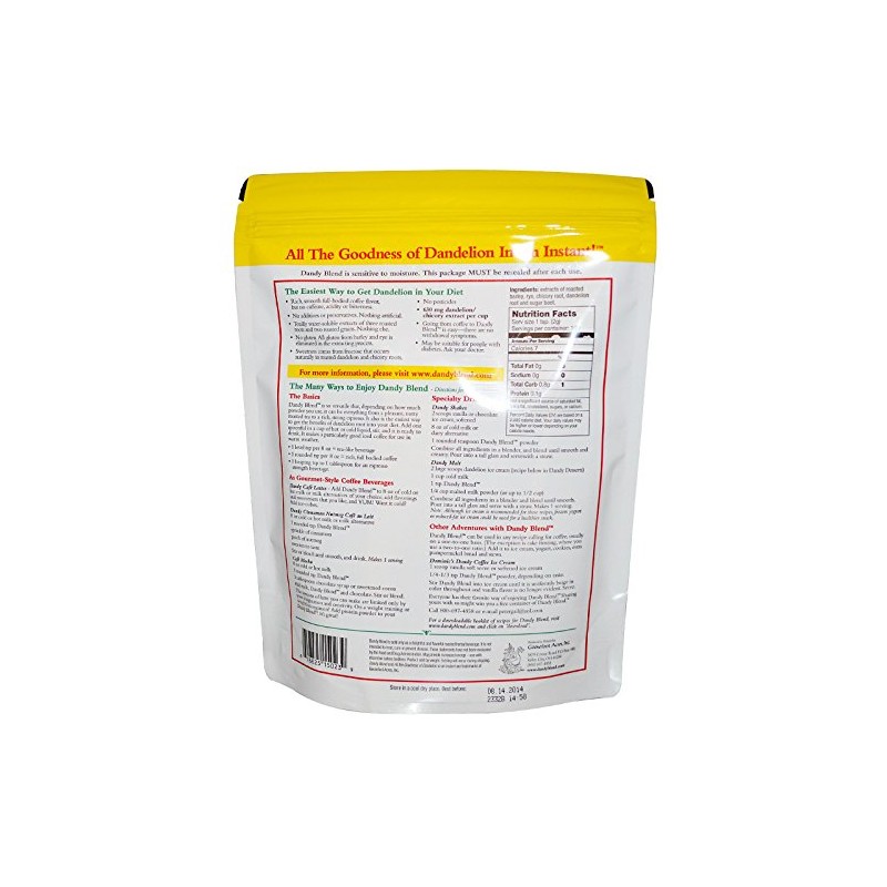 Two 100 Cup Bags of Dandy Blend Instant Herbal Beverage