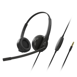 CREATIVE HS-230 USB & 3.5 mm On-Ear Headset with Noise-Cancelling Mic, Inline Mic Mute/Volume Control, Plug-and-Play for Video Calls