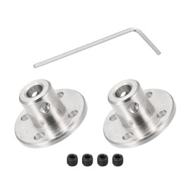 DMiotech 2pcs 5mm Flange Coupling Connector Rigid Guide Shaft Support Coupler Shaft Coupling with M1.5 Hex Key and Screw for DIY RC Model Motor