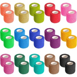 KISEER 30 Pack 2"x5Yd Self Adhesive Bandage Wrap Rolls