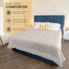 SöMN BEIGE QUEEN KÖMFORTE Dual Zone Couple's Comforter – Duvet Insert - Warm & Cool