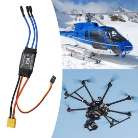 30A Electric Brushless Motor Controller, 2 Pcs ESC Speed Controller with XT60 and 3.5mm Bullet Plugs for RC Drone RC Airplane Helicopter