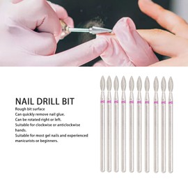 Sonew 50 Stück Diamant Nagelbohrer Set, Nagelhautentferner Bits Set, Nagelfeilen Bits für Maniküre, Pediküre, Nagelhautgel, Polieren, Schleifkopf, elektrische Nagelfeilen Bohrmaschine