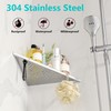 Qeke 10" Bathroom Corner Shelf, 2 Pack Recessed Shower Shelf